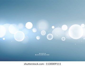 blue background with bokeh lights