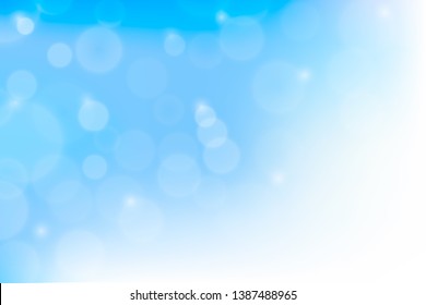 Blue background with bokeh lights. Blue vector abstract template. Vector illustration EPS10