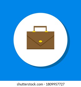 blue background briefcase icon. icon design in flat style. icon design for web and applications