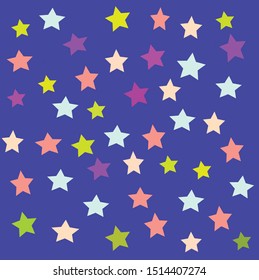 blue background with bright stars for fabric and Wallpaper