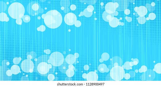 blue background with bubbles. Pop art retro vector illustration vintage kitsch drawing