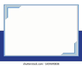 Blue background card with white space