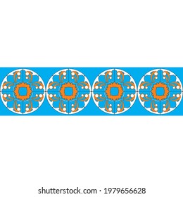 
blue background with circle abstract pattern for fabric, ceramic, tile and texture element