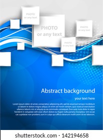 Blue background with circles