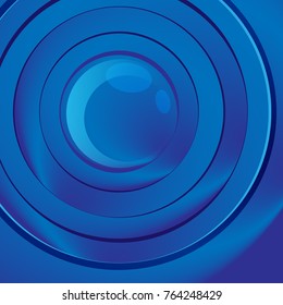 Blue background with circles. Blue balls