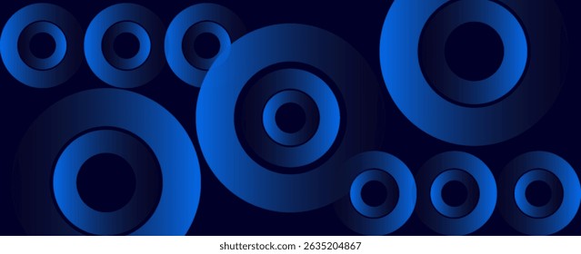 A blue background with circles of different sizes and colors. The circles are arranged in a way that creates a sense of movement and energy. Scene is dynamic and lively