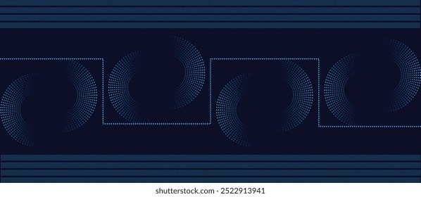 A blue background with circles in the middle