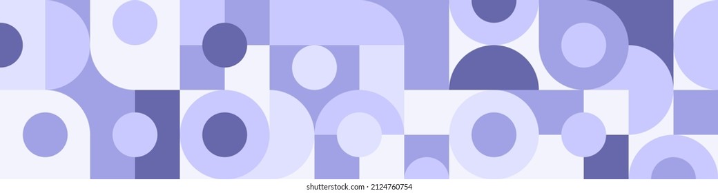Blue background with circles in a trendy scandinavian style, geometric shapes in a modern background for wallpapers or textiles. Violet shades of trendy color with mosaic texture.