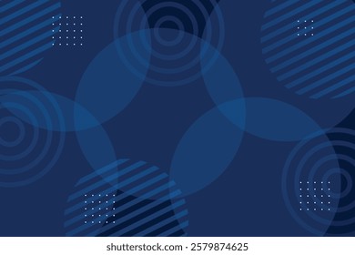 Blue background with circular shape design. Its dark blue create a captivating atmosphere for websites, social media, and presentations