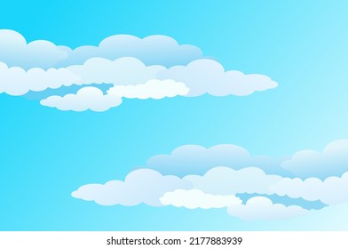 Blue background with clouds in the sky illustration.