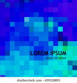 blue Background color mosaic. Vector