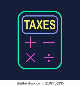 Blue background with colorful calculator
