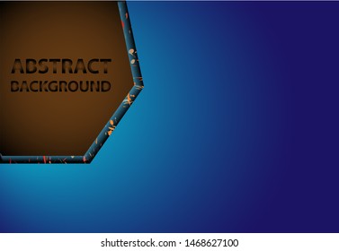 
blue background with a combination of dark gold color, gradient and grung effect. Modern simple templates.