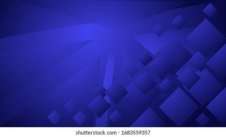 Blue Background with a Combination of Shapes