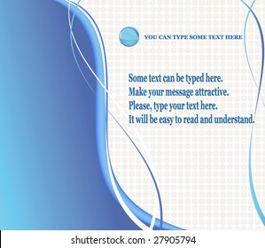 Blue background composition. Vector illustration