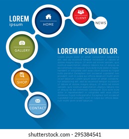 Blue background concept design for brochure or website