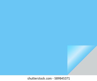 Blue background corner sticker style