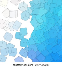 Blue background from cubes. Design element. Vector template.