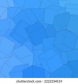 Blue background from cubes. Design element. Presentation template.
