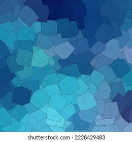 
Blue background from cubes. Presentation template. polygonal style. Geometric background.
