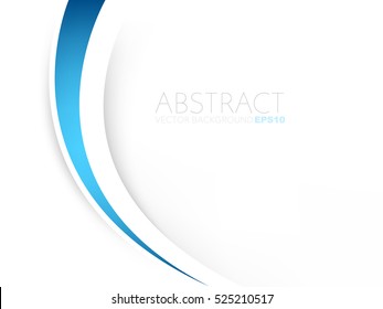 Blue background curve and line element vector overlap paper layer with space for text and message artwork design