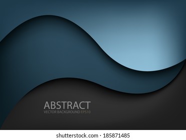 Blue background curve line on space shadow overlap and dimension modern texture pattern for text and message website design