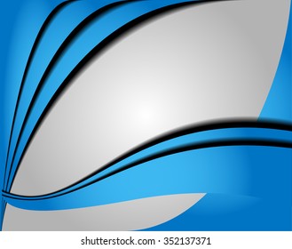 Blue background curve line on space shadow overlap and dimension modern texture pattern for text and message website design
