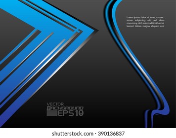 Blue background curve line on space shadow overlap and dimension modern texture pattern for text and message website design
