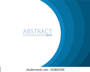 Blue background curve line with white space for text and message design