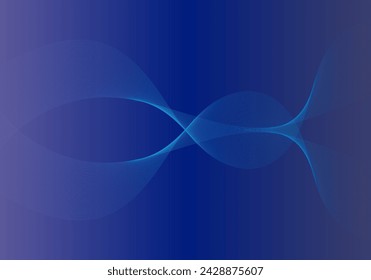 Blue background with curved mesh-shaped lines.