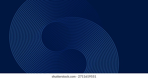 Fondo azul con líneas de degradado azul curvadas y superpuestas