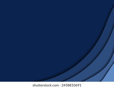 Blue background with cutout paper effect. Layers of blue frame with ccopy space. Paper cut 3d texture in blue colors.