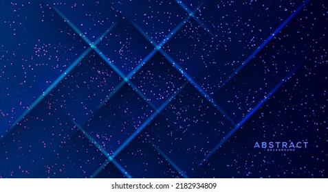 Fondo Azul. Geometría de fondo abstracta azul oscuro, fondo de flujo de partículas abstractas brillantes.