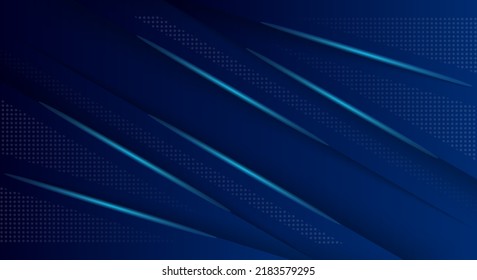 blauer Hintergrund. Dunkelblaue abstrakte Hintergrundgeometrie, Leuchtender abstrakter Partikelflusshintergrund.