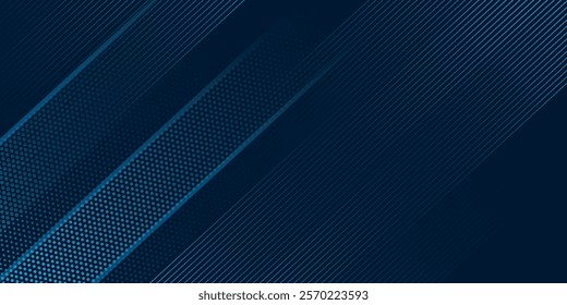 Blue Background. Dark blue abstract background geometry shine and layer element vector for presentation design. 