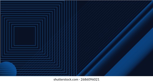 blauer Hintergrund. Dunkelblau abstrakte Hintergrund Geometrie Glanz und Ebene Element Vektor für die Präsentation Design. Vektordesign für Unternehmen, Unternehmen, Institutionen, Feste, Seminare und Vorträge