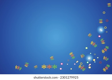 Blue background with decoration to place your writing