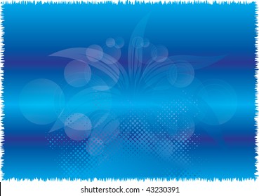 blue background with decorative elements for design and designers