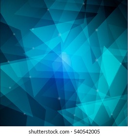 Blue Background design with abstract shapes 