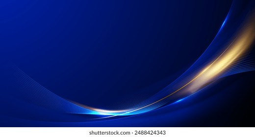 Blue background design with elegant effect elements, abstract vector illustration