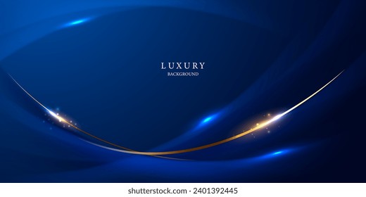 blue background design With luxurious effect elements Vector illustration