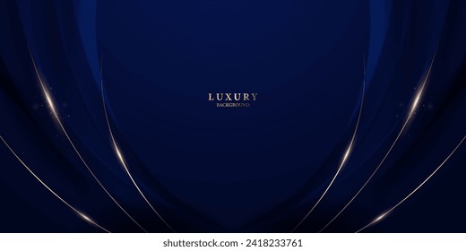 blue background design With luxurious effect elements Vector illustration