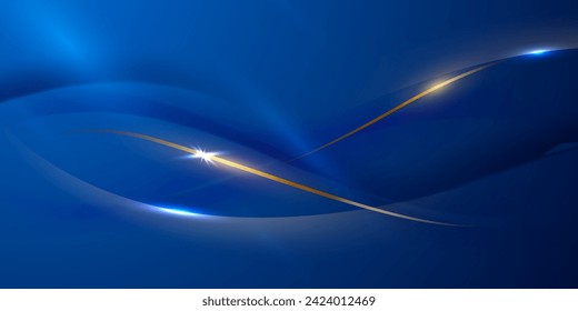 blue background design With luxurious effect elements Vector illustration