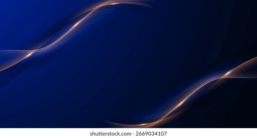 diseño de fondo azul Con efecto de lujo Elementos Ilustración vectorial