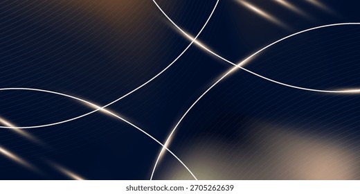 blaues Hintergrunddesign Mit luxuriösen Effektelementen Vektorgrafik