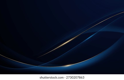 diseño de fondo azul Con efecto de lujo Elementos Ilustración vectorial