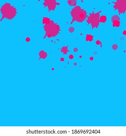 blue background design with pink patches.