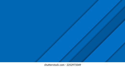 Blue background with diagonal lines. Modern abstract brochure or banner. Vector EPS 10