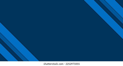 Blue background with diagonal lines. Modern abstract brochure or banner. Vector EPS 10