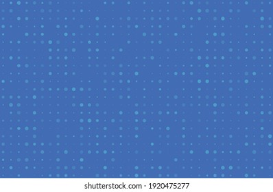 Fondo azul con puntos de diferentes tamaños. Vector